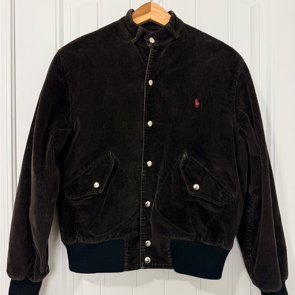 Polo Ralph Lauren Brown Vintage Corduroy Bomber Jacket